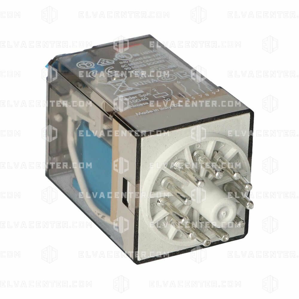 Finder, relais 11-pins (3 cont.) 60V DC-plug-in 10A – FINDER 60.13.9.060.0040