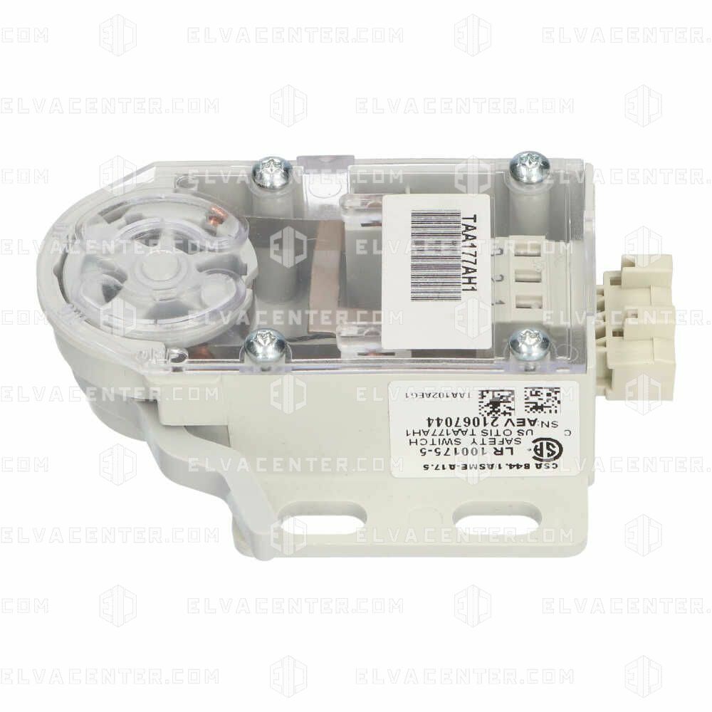 OTIS, Contact voor snelheidsbegrenzer en terugzendwiel links