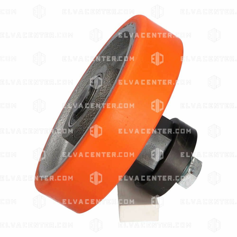 CD Lifts, Excentrisch wiel Vulkolan d=148 (Ø150) with pivot A=80