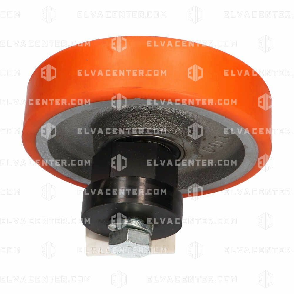 CD Lifts, Excentrisch wiel Vulkolan d=148 (Ø150) with pivot A=80