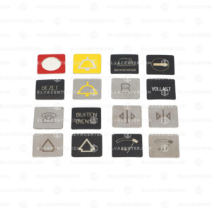 Elmi,  insert plate RP42 - plastic (colour) or stainless steel + engraving to be specified