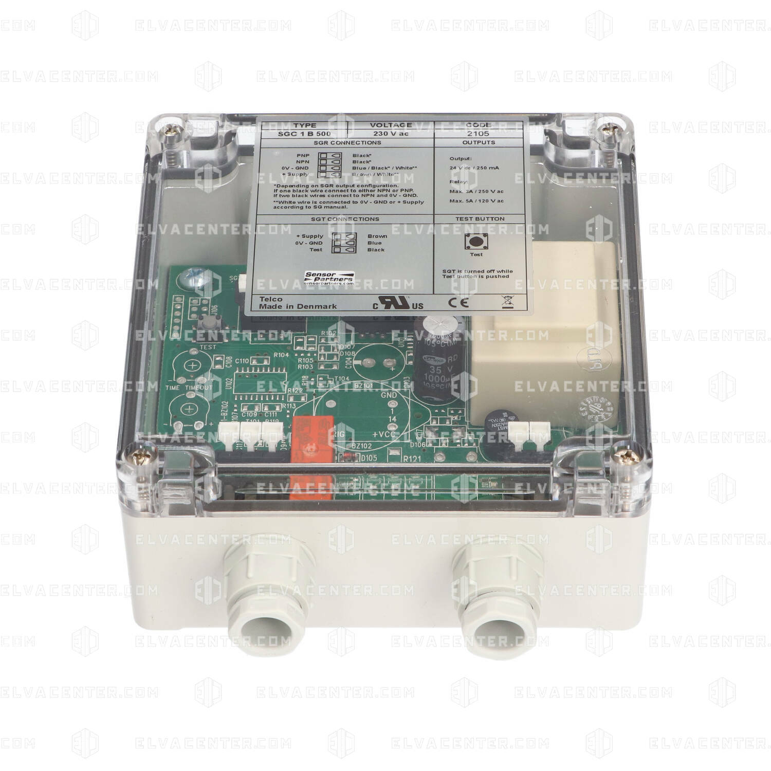 Telco, control unit with test input and relay output- expansion module - SGC1B500