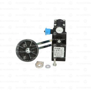 Pizzato Eindeloopschakelaar FR655 4W3 met wieltje Ø50 - 1NO+1NC + manuele resetknop + regelbare arm