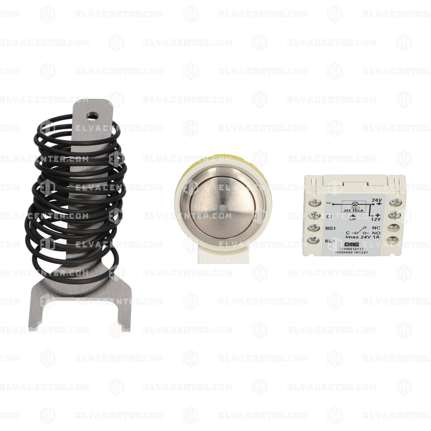 DMG, push button PANZER Classic - 1 NO/NC - red LED