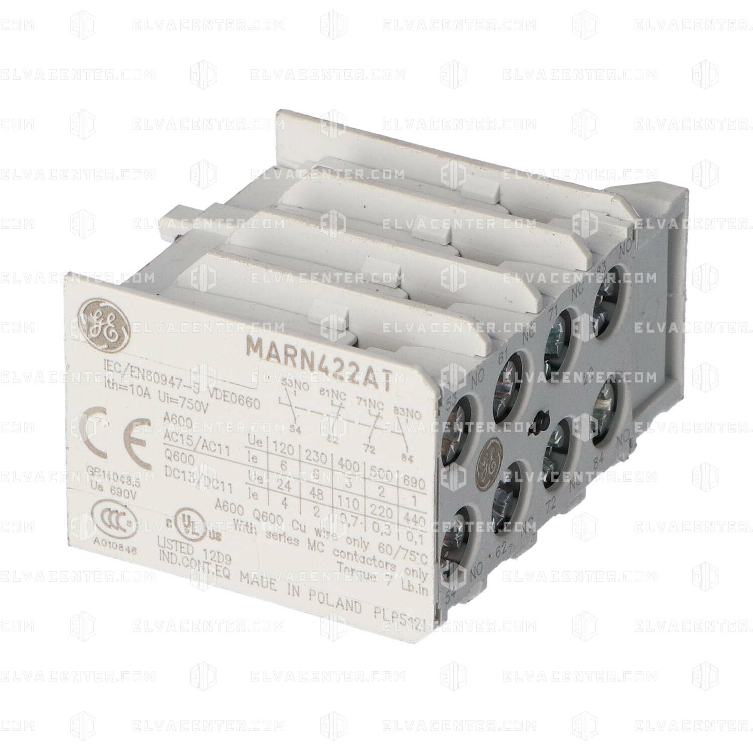 SEA, Contactors G.E.: frontal auxiliary contact for contactor - MARN422AT (2NO/2NC)