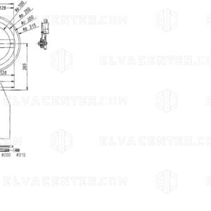 PFB, Tensioner pulley: D300 mm - vertical - floor mounting - 30 kg - contact