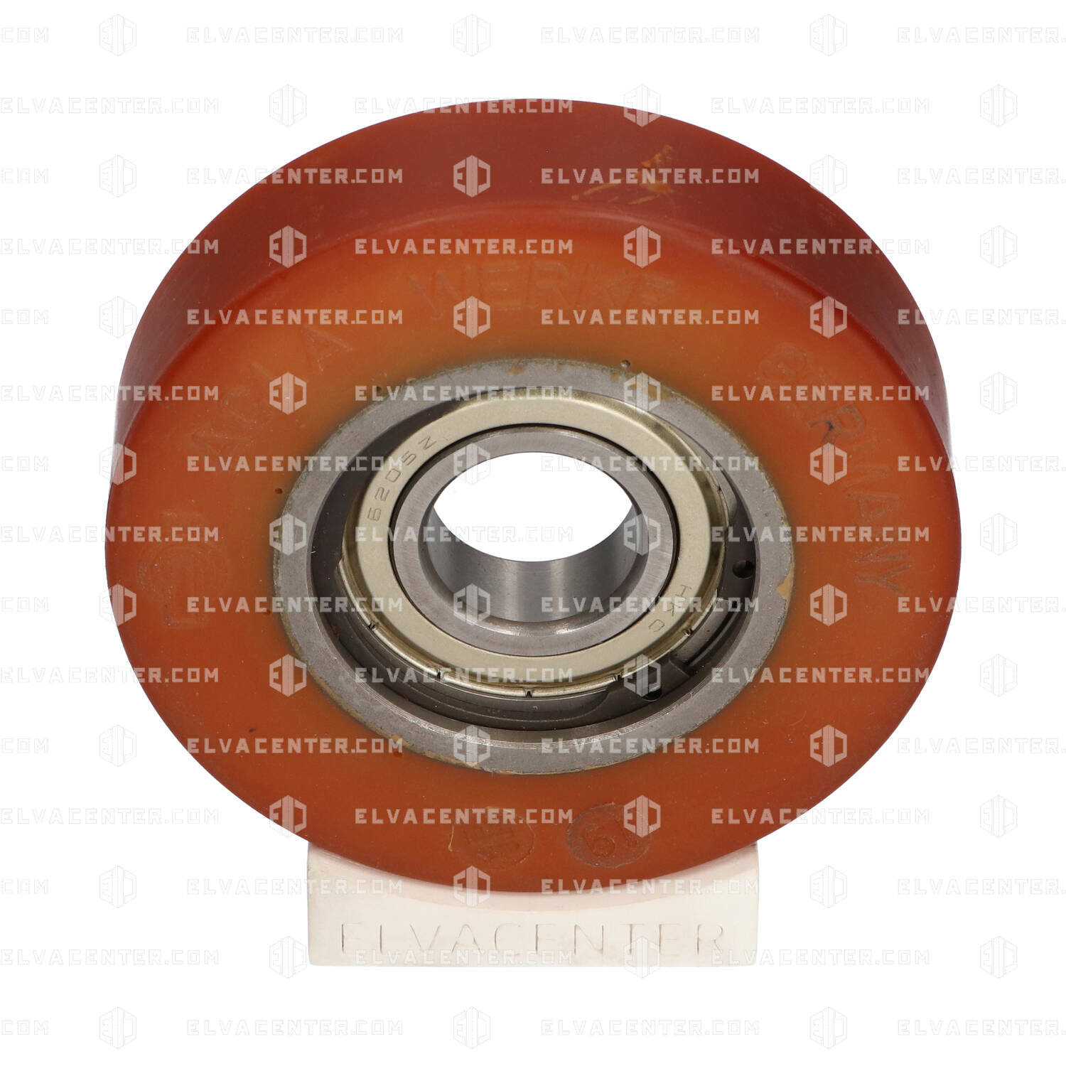 ACLA, Loopwiel: Compl. roller of ACLATHAN / VULKOLLAN - Ø100/d25 x B25 mm - BEARING 6205-Z