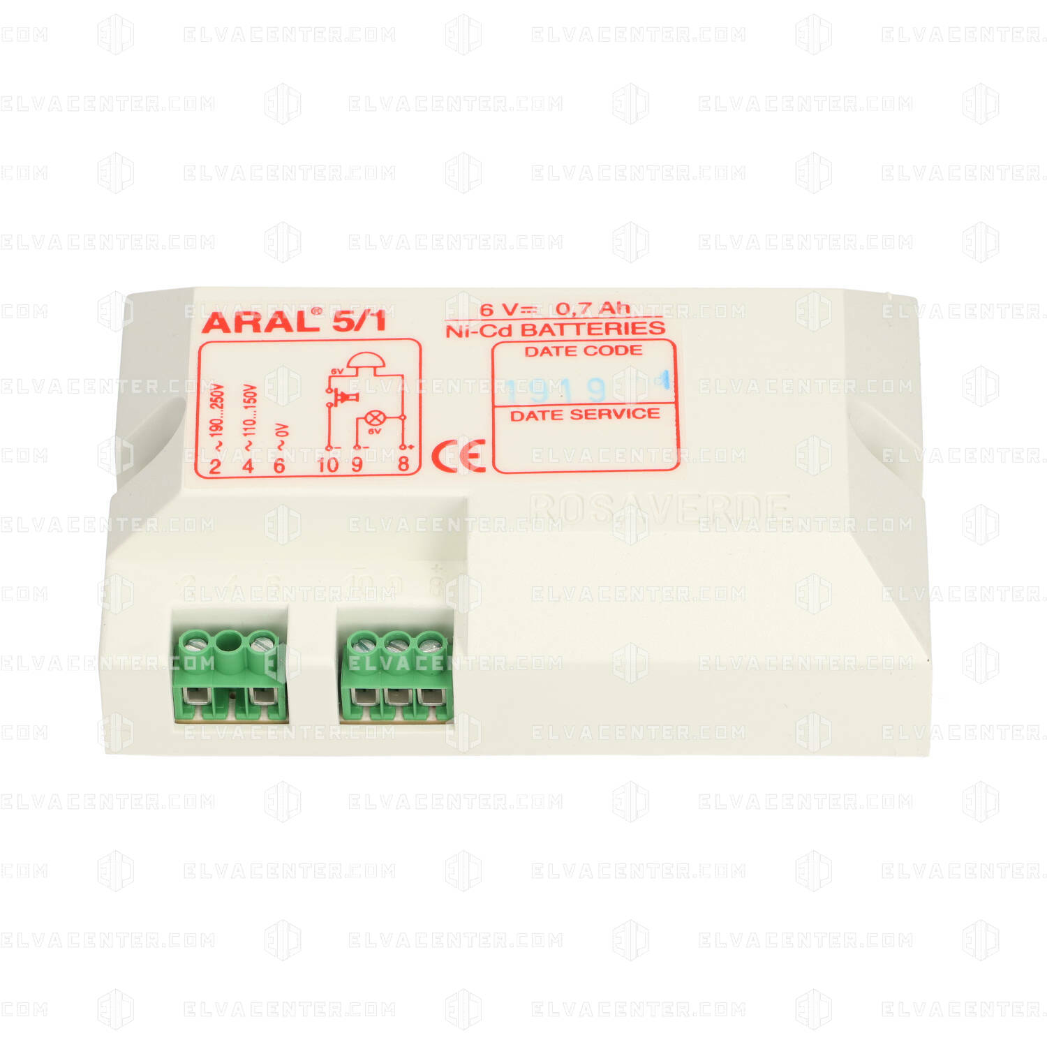 emergency power supply Aral 5/1 6V 0.6 ah + emergency lighting output - Ni-Cd