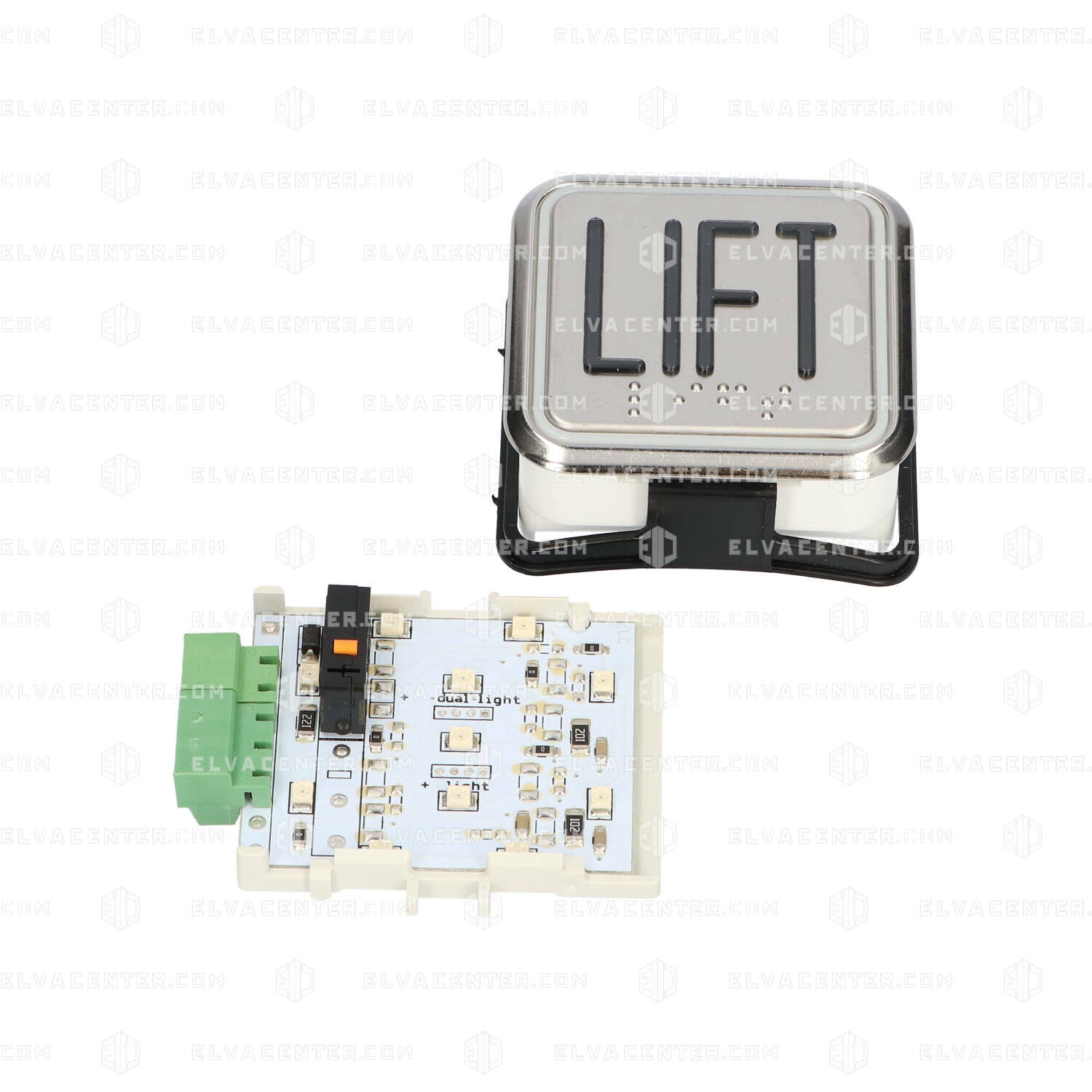 DMG, Square push button type B7Maxx - 58.5 x 58.5 - red LED - 24 V - engraving LIFT