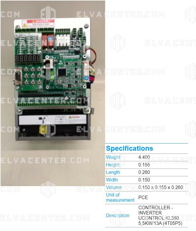 Kleemann, CONTROLLER - INVERTER UCONTROL KL380 5.5KW/13A
