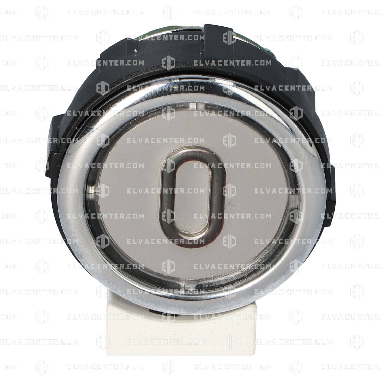 Schaefer, Push button VB 42 - AV - chrome polished - flush plate stainl. steel - red LED - engraving