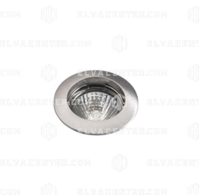 Inbouw spot - fitting GU10, geborsteld aluminium - Boorgat 60 mm