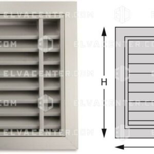 Renson, Brandwerend rooster met schuine lamellen - H 200 X B 400