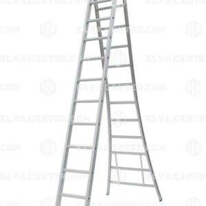 Solid, 2 Piece Convertible Ladder 2x9 rungs - Extended 4 meters