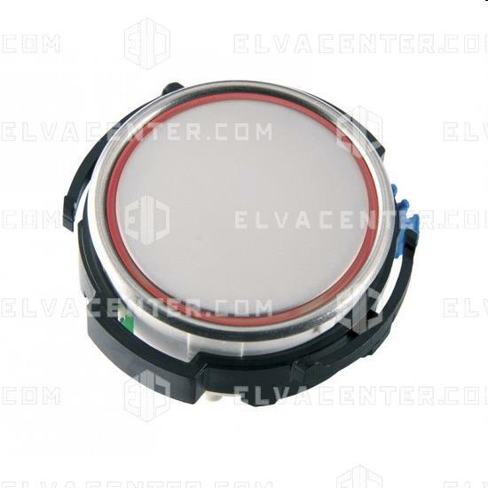 Schaefer, Taster RT42 (rund) - Edelstahl - blank - Led rot - 30V - 1NO