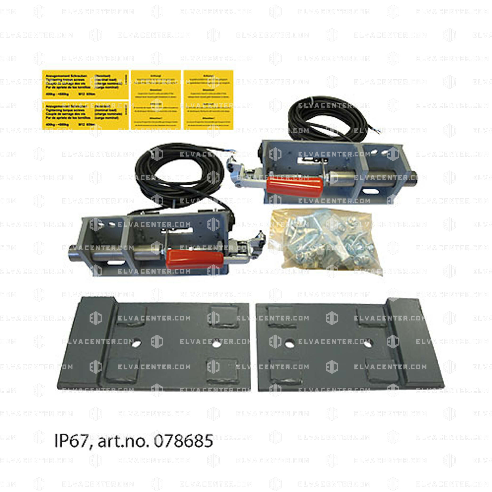 078685 - Limitation de la course en haut IP67 400-<600kg Set