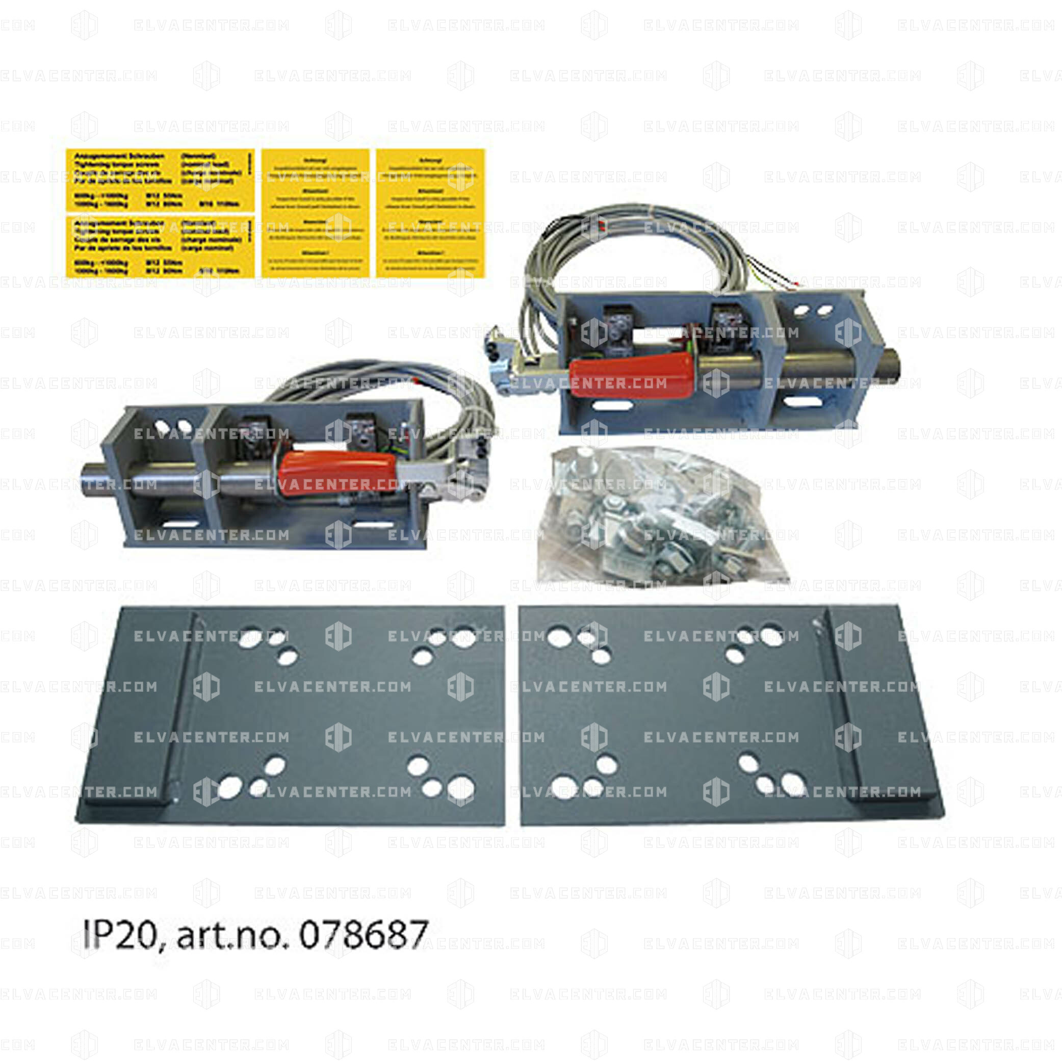 078687 - Fahrwegbegrenzung oben IP20 600-1600kg Set