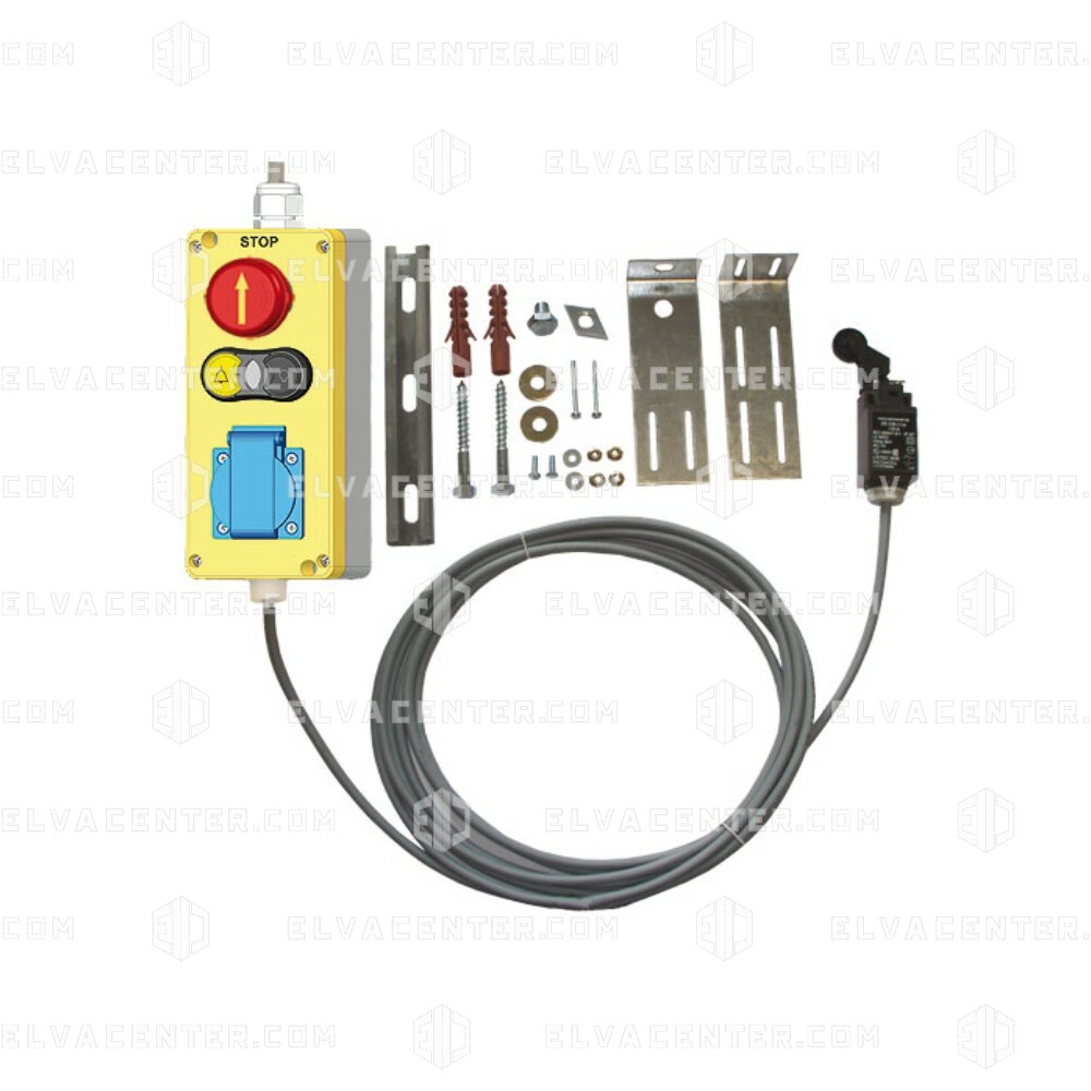 078896 - Pit control box Stop-PT,Li,Al-1NC1NO, socket DE, 55m