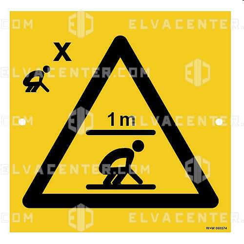 050375 - Panneau Espaces de sécurité - personne accroupie xP UE10