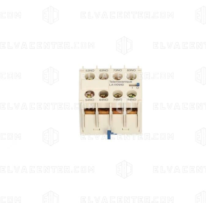 Schneider, Electric Auxiliary Contact - 4NO, 4 Contact, Front Mount, 10 A