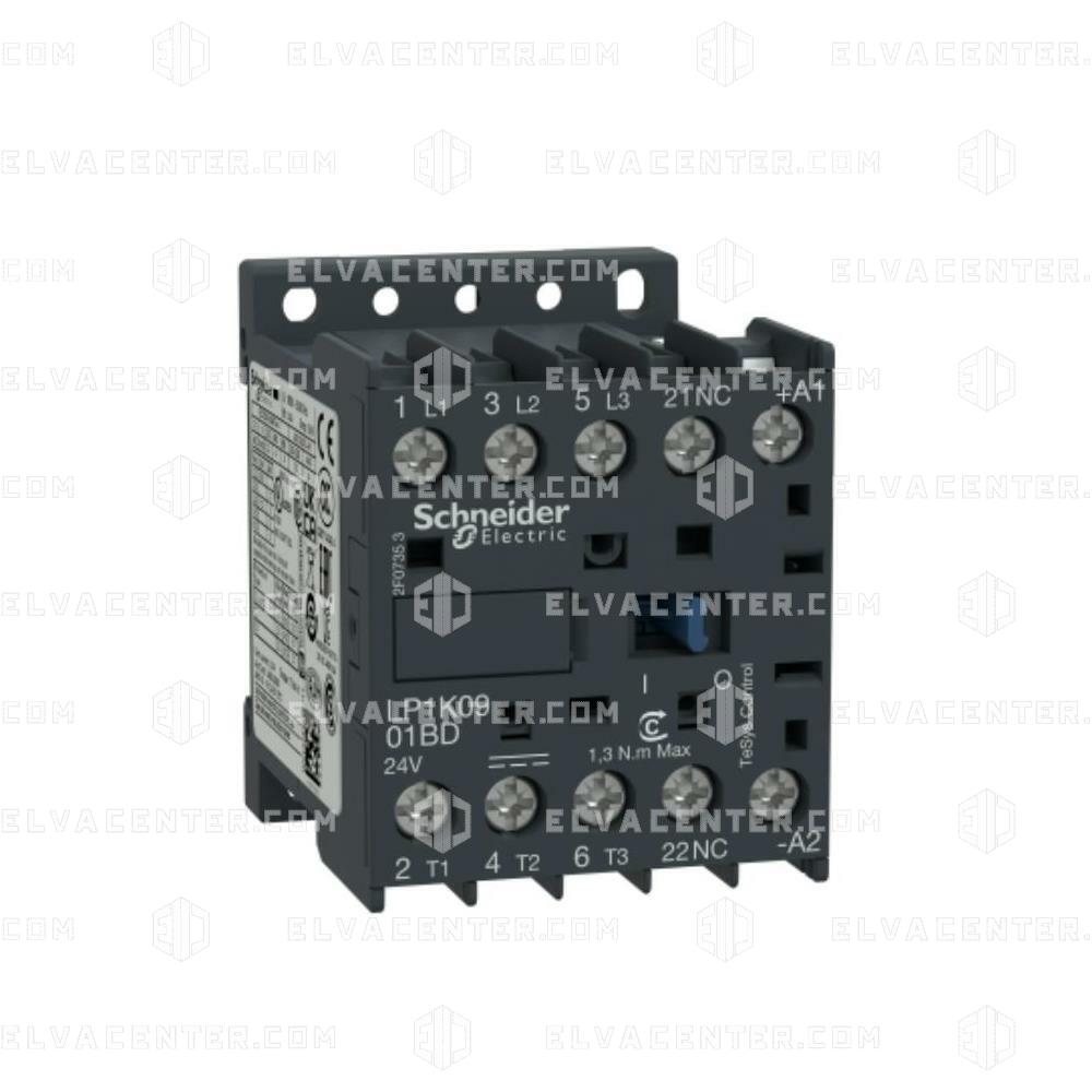 Schneider, Contactor 9A 24Vcc - LP1K0901BD