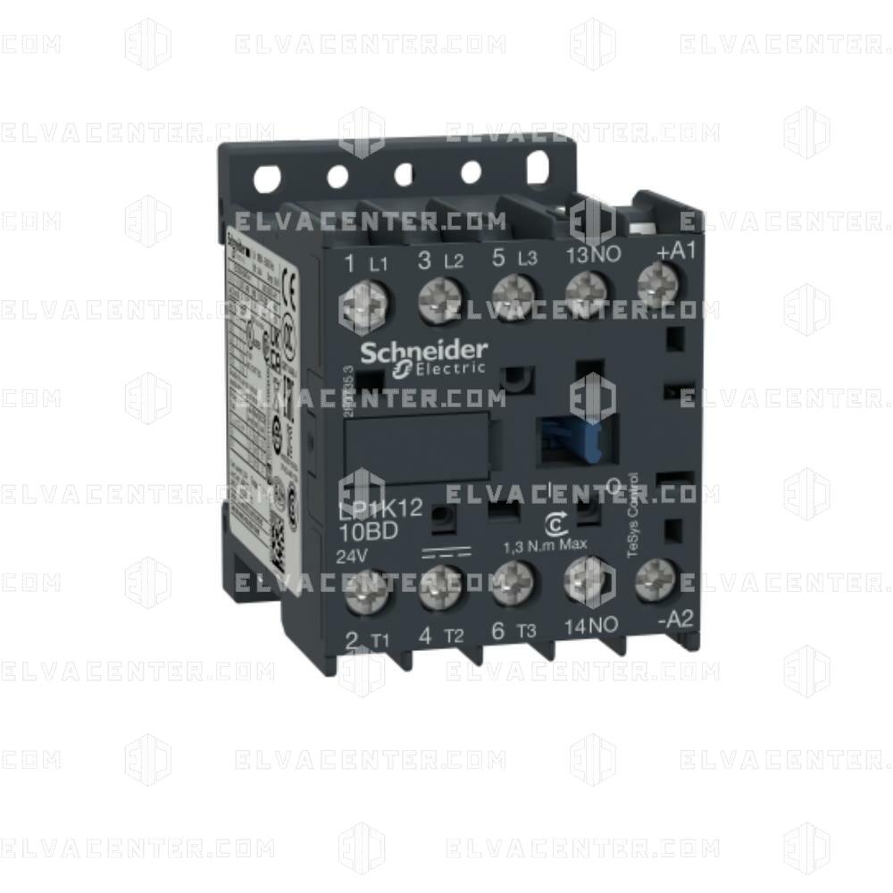 Schneider, Contactor  3P - 12 A - 24 VDC - 3P + 1 NO