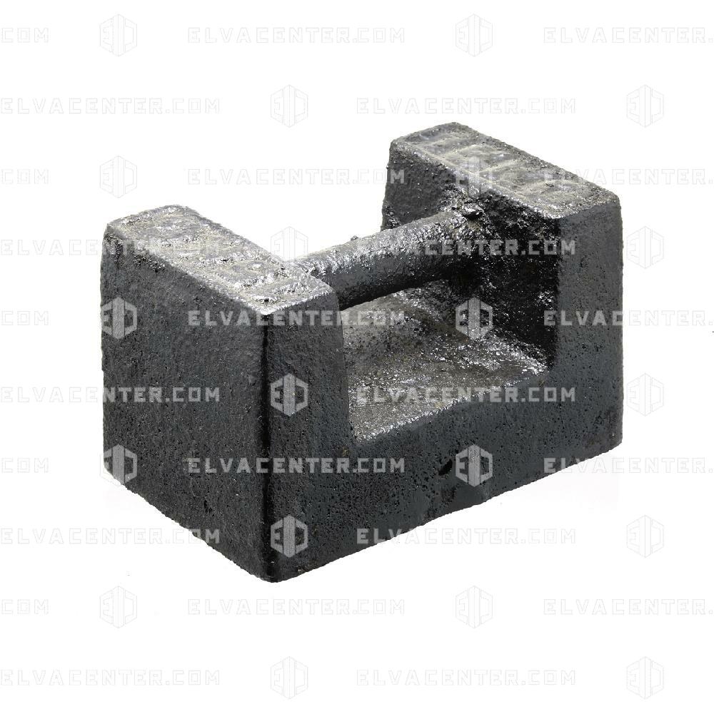 Cast iron test weight - 15 kg - with handle