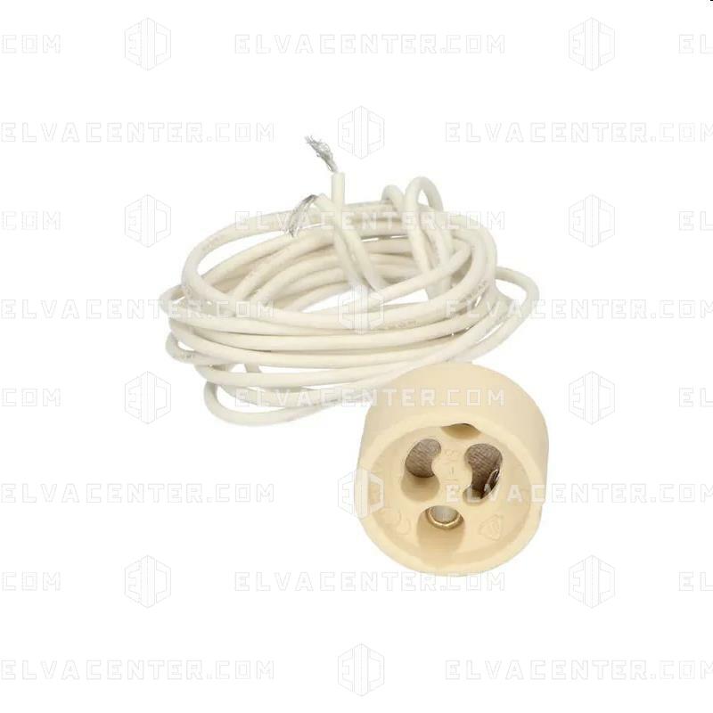 Weco, Kooiverlichting: Connector voor spot GU10 - 1 meter kabel