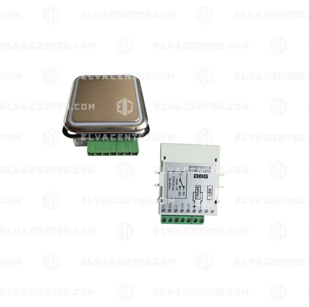 DMG, bouton-poussoir B7Maxxi, double éclairage blanc/vert - 