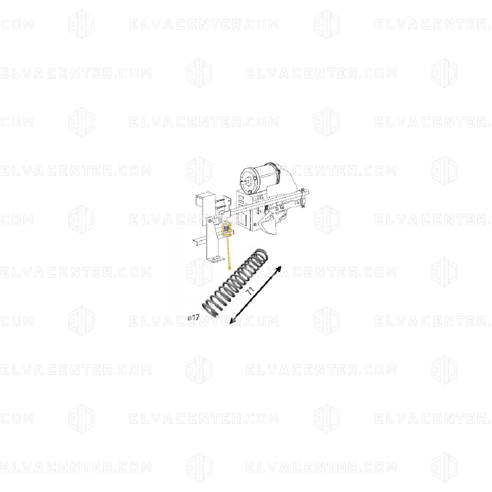 OTIS, Spring ø17x71mm, Otis, door operator FC9550T