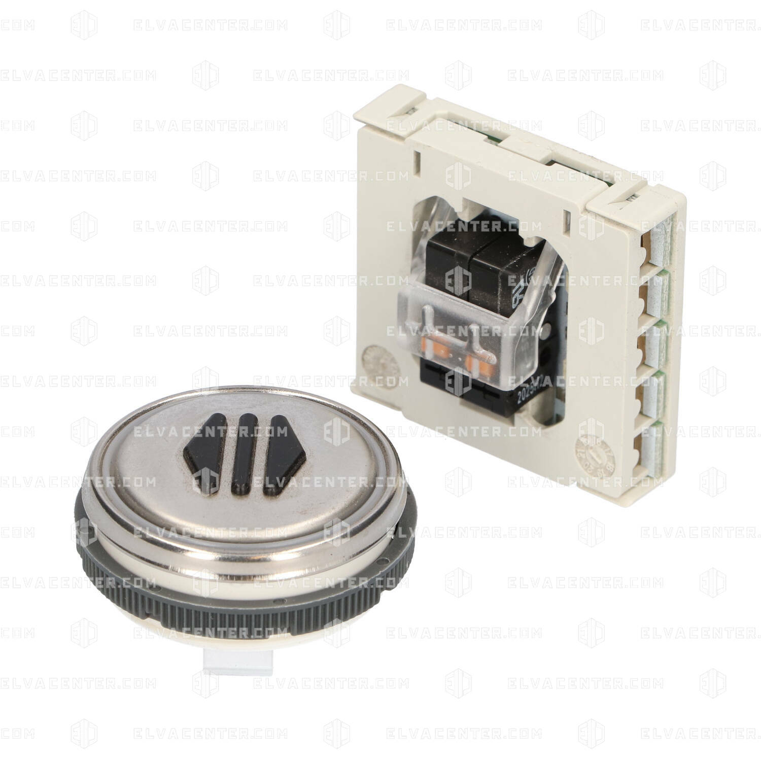 DMG, Makro Rundtaster - Gravur + Blindenschrift - INCL Minimicroswitch - 1NO/NC - 12/24V - rot