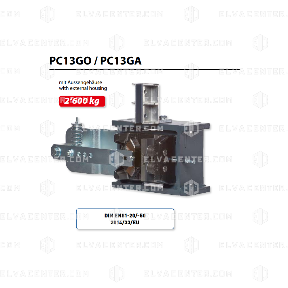 Cobianchi, safety-gear - PC13GO - down - max 2600KG - nose=8mm - trip 0,46m/s - external house