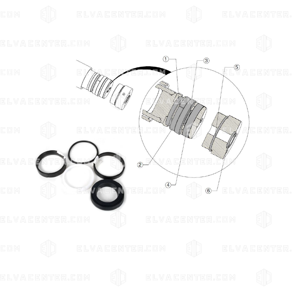 GMV, Seals piston set – HL Ø65