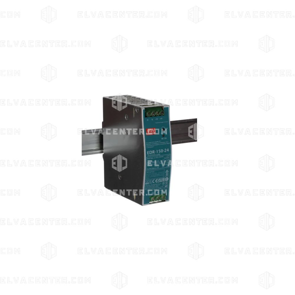 Mean Well, Power Supply 24 VDC, 6,5A, 150W - DIN rail