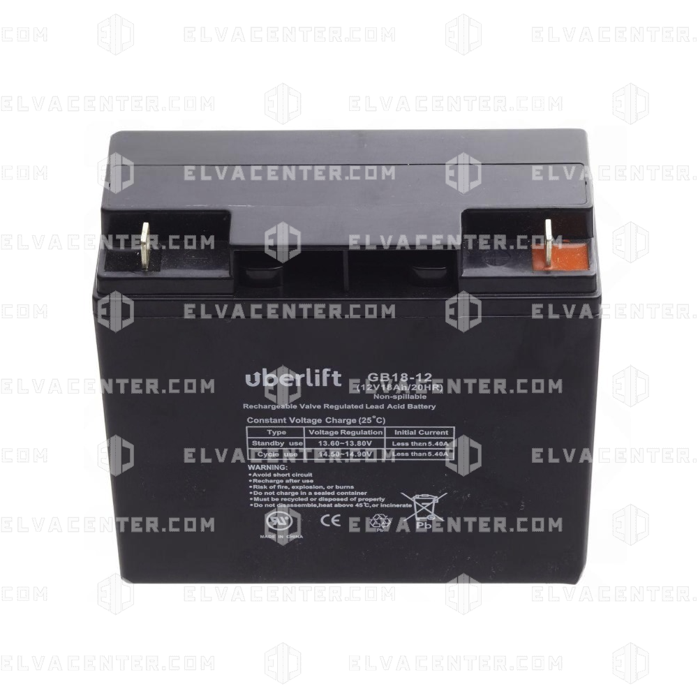 UBERLIFT, Lead-acid rechargeable battery 12 V 18 Ah