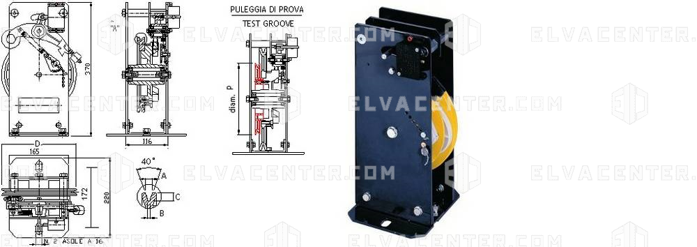 PFB, LK300 with set reset 24Vdc, lighting protection Vn1.6 to 1.76 m/sec - Shutdown 2.20 m/sec