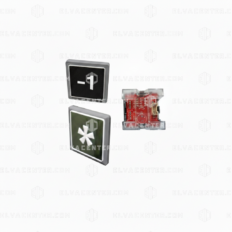 MP, Push button - Ecogo - Blue - w/o Braille - Engraving to state