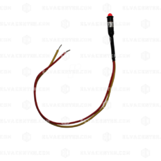 Barthelme, LED indicator light with cables - Red - 12 VDC (10 pcs)