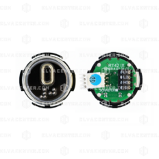 Schaefer, Push Button RT42 IX – Black – Chrome – Blue LED – 24V – 1NO – Engraving “0” with Braille