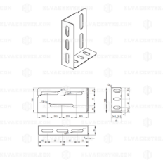 Fermator, Landing Door bracket / fixing bracket type V2 - set 2 pieces