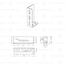 Fermator, Landing Door bracket / fixing bracket type V8 - set 2 pieces