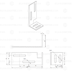 Fermator, Landing Door bracket / fixing bracket type D - set 2 pieces