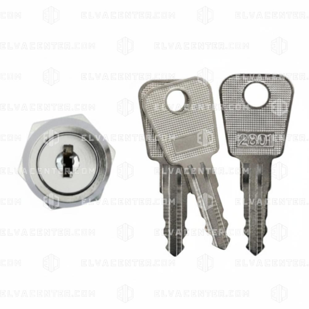 KEY SWITCH 2801 19MM 2NO-2NC 2A 250V 4A 125V - Shop Elvacenter