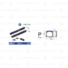 Weco, light curtain  G5 - P profile - 234 beams - 2000 mm - IP54 + 24V power supply