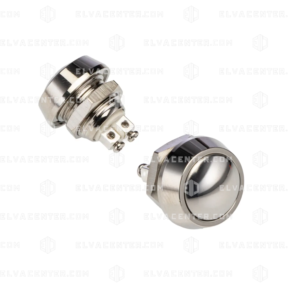 Bulgin, Push Button Switch MMP0120 - Momentary - Cutout Diameter 12mm - SPST - IP67 - Max 36 V ac/dc