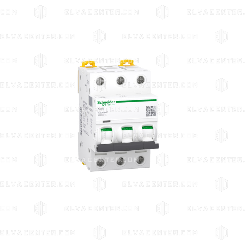 Schneider, 3-pole circuit breaker 16A - D curve