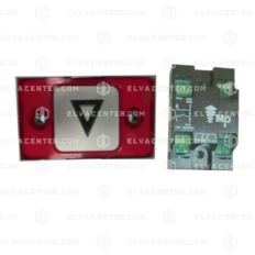 MP, push button compac T - square - red LED - 24V - down arrow
