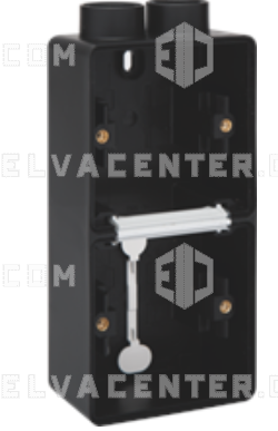 MOUNTING BOX - DOUBLE VERTICAL - SPLASH-PROOF, DOUBLE M20 ENTRY, FOR TWO FUNCTIONS, COLOR: BLACK
