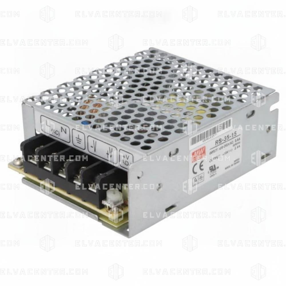 Mean Well, Power Supply 15 Vdc - 35W - 2,4A - Input: 88...264Vac/125...370Vdc