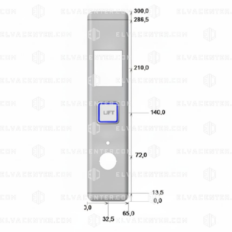 DMG, (Stock EC) LOP: Surface-mounted - Gilda TM - 65x250 - BL dual light - cut-out for display & key
